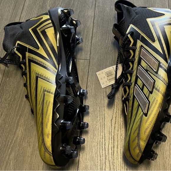 New Mens Adidas Freak-23 Inline Football Cleats Black Gold HP2446 Men’s Size - Picture 4 of 8
